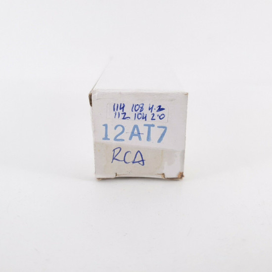 1 X 12AT7 RCA TUBE. 1960s PROD. 114/112%. CF  ENA