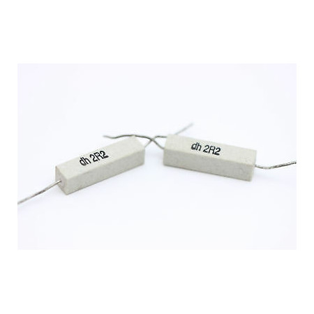 CEMENTED CERAMIC RESISTOR 2,2 OHM 4W DH AXIAL NOS (New Old Stock) 1PC U14