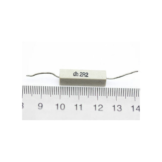 CEMENTED CERAMIC RESISTOR 2,2 OHM 4W DH AXIAL NOS (New Old Stock) 1PC U14