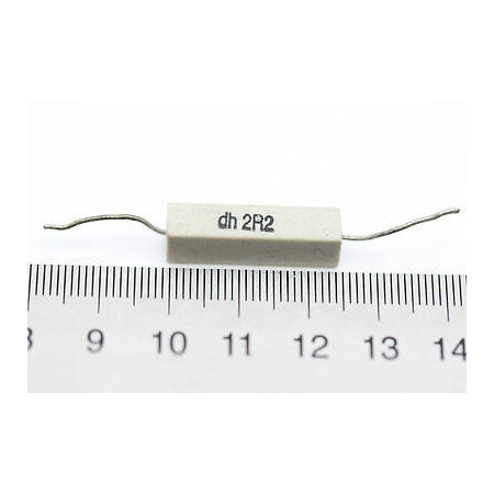 CEMENTED CERAMIC RESISTOR 2,2 OHM 4W DH AXIAL NOS (New Old Stock) 1PC U14