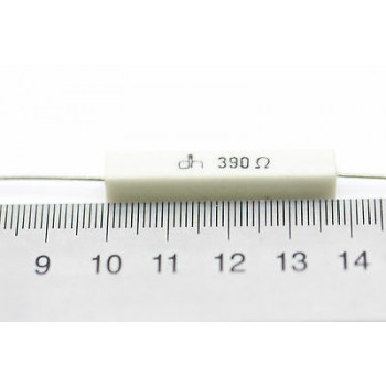 CEMENTED CERAMIC RESISTOR 390 OHM 6W DH AXIAL NOS(New Old Stock) *2PC* U102 2