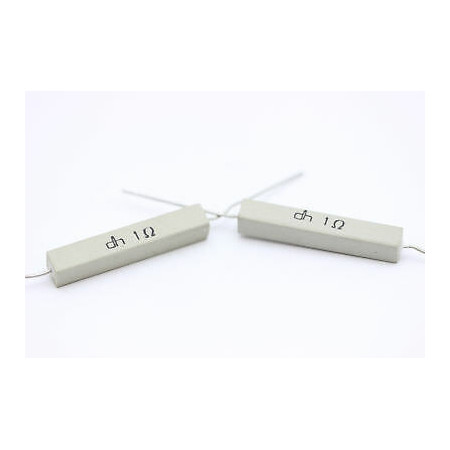 CEMENTED CERAMIC RESISTOR 1 OHM 6W DH AXIAL NOS (New Old Stock) *1PC* U4