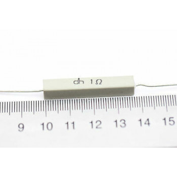 CEMENTED CERAMIC RESISTOR 1 OHM 6W DH AXIAL NOS (New Old Stock) *1PC* U4 2