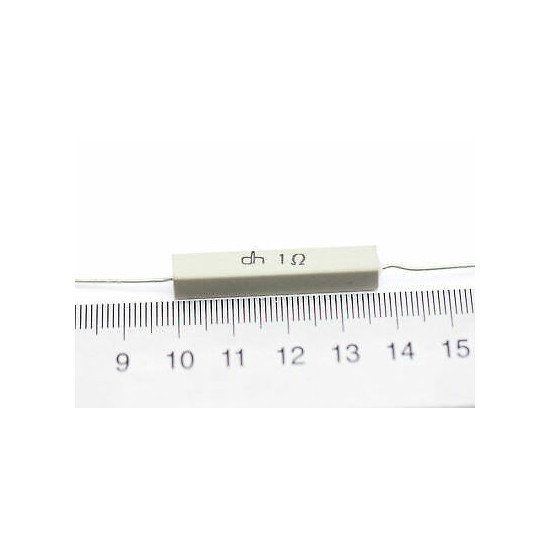 CEMENTED CERAMIC RESISTOR 1 OHM 6W DH AXIAL NOS (New Old Stock) *1PC* U4