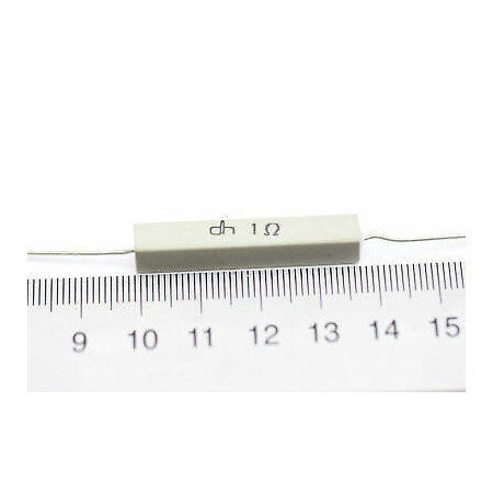 CEMENTED CERAMIC RESISTOR 1 OHM 6W DH AXIAL NOS (New Old Stock) *1PC* U4