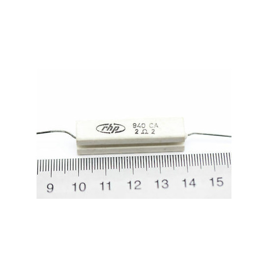 CEMENTED CERAMIC RESISTOR 2,2OHM 8W 940CA AXIAL NOS (New Old Stock) *1PC* U34