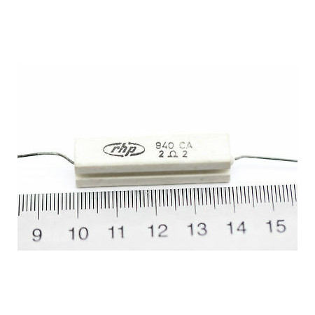 CEMENTED CERAMIC RESISTOR 2,2OHM 8W 940CA AXIAL NOS (New Old Stock) *1PC* U34