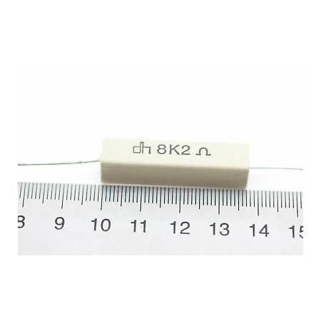 CEMENTED CERAMIC RESISTOR 8,2 K 8W DH AXIAL NOS (New Old Stock) *1PC* U67