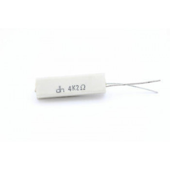 CEMENTED CERAMIC RESISTOR 4,2 K 8W DH VERTICAL NOS (New Old Stock) *1PC* U30
