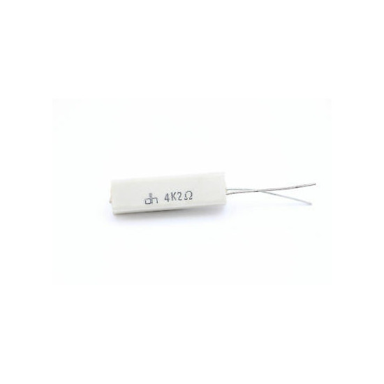 CEMENTED CERAMIC RESISTOR 4,2 K 8W DH VERTICAL NOS (New Old Stock) *1PC* U30