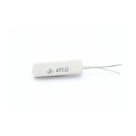 CEMENTED CERAMIC RESISTOR 4,2 K 8W DH VERTICAL NOS (New Old Stock) *1PC* U30