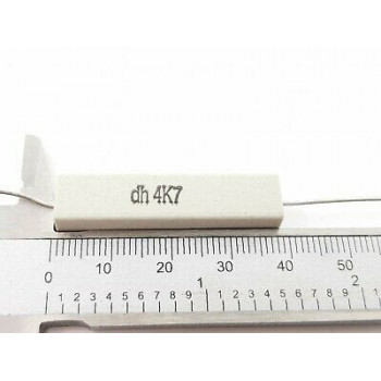 CEMENTED CERAMIC RESISTOR 4,7 K 8W DH AXIAL NOS (New Old Stock) *1PC* U52