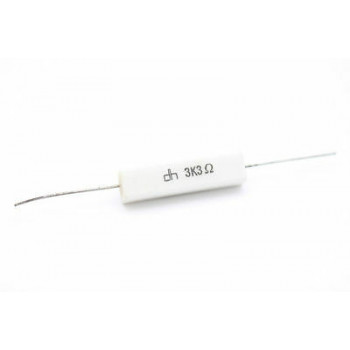 CEMENTED CERAMIC RESISTOR 3,3 K 8W DH AXIAL NOS (New Old Stock) *1PC* U35
