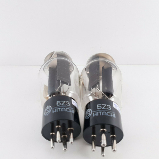 2 X 5Z3 HITACHI TUBE. 1950s JAPANESE PRODUCTION. MATCHED & BALANCED PAIR CT  ENA