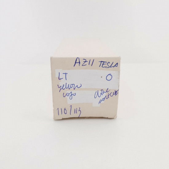 1 X AZ11 TESLA TUBE. GREY PLATES. YELLOW LOGO. 1960s PRODUCTION 110/113% CX  ENA