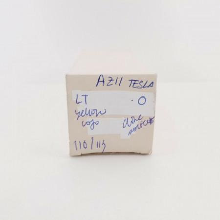 1 X AZ11 TESLA TUBE. GREY PLATES. YELLOW LOGO. 1960s PRODUCTION 110/113% CX  ENA