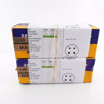 2 X 5Z3 HALTRON TUBE. 1950s ITALIAN PRODUCTION. MATCHED PAIR. CT  ENA 2