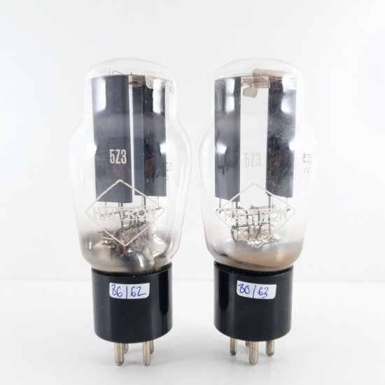 2 X 5Z3 HALTRON TUBE. 1950s ITALIAN PRODUCTION. MATCHED PAIR. CT  ENA