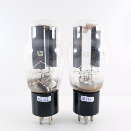 2 X 5Z3 HALTRON TUBE. 1950s ITALIAN PRODUCTION. MATCHED PAIR. CT  ENA