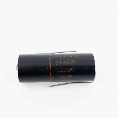1 X 1.0uF ±10% 400V SPRAGUE CAPACITOR BLACK BEAUTY. 161P. CE  ENA