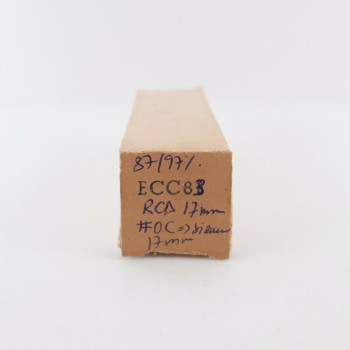 1 X ECC83 RCA TUBE. SIEMENS PRODUCTION. 17MM GREY LADDER PLATES. 1960s.  CT  ENA