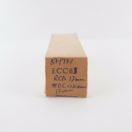 1 X ECC83 RCA TUBE. SIEMENS PRODUCTION. 17MM GREY LADDER PLATES. 1960s.  CT  ENA