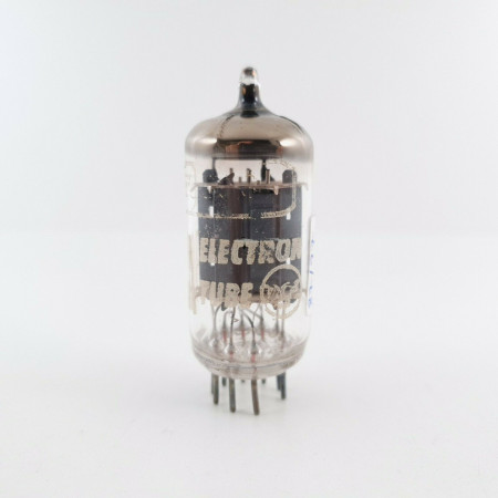 1 X ECC83 RCA TUBE. SIEMENS PRODUCTION. 17MM GREY LADDER PLATES. 1960s.  CT  ENA