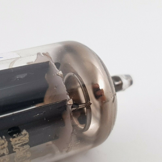 1 X ECC83 RCA TUBE. SIEMENS PRODUCTION. 17MM GREY LADDER PLATES. 1960s.  CT  ENA