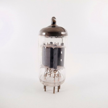 1 X ECC83 PHILIPS TUBE. RTC BRANDED. 1960s PROD DIMPLE GETTER. 116/108%. AA  ENA 2