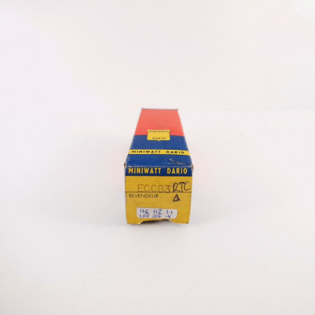 1 X ECC83 PHILIPS TUBE. RTC BRANDED. 1960s PROD DIMPLE GETTER. 116/108%. AA  ENA