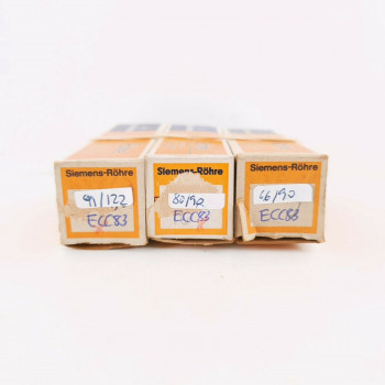 3 X ECC83 TUBE. SIEMENS BRAND. 1960s Siemens und Halske PRODUCTION. CJ  ENA