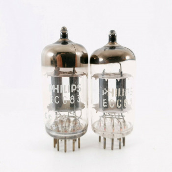2 X ECC83 MULLARD & PHILIPS PROD. HALO /DIMPLE GETTER. 1960s PRODUCTION CK  ENA 2