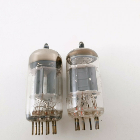 2 X ECC83 MULLARD & PHILIPS PROD. HALO /DIMPLE GETTER. 1960s PRODUCTION CK  ENA