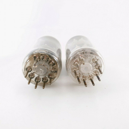 2 X ECC83 MULLARD & PHILIPS PROD. HALO /DIMPLE GETTER. 1960s PRODUCTION CK  ENA