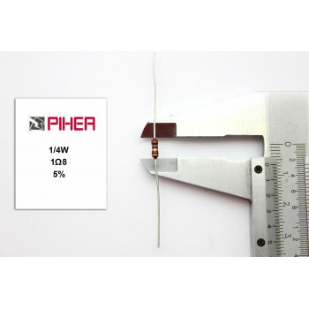 VINTAGE PIHER RESISTOR. 1/4W 1.8Ohm 1R8 5% *4 PC* NOS (New Old Stock)