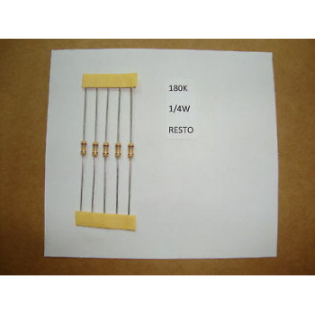 RESISTOR. 1/4W 180K 5% *8 PC* NEW