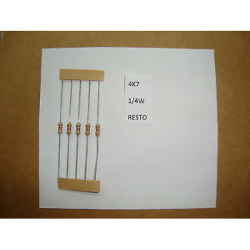 RESISTOR. 1/4W 4K7 4.7K 5% *7 PC* NEW