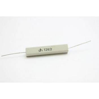 CEMENTED CERAMIC RESISTOR 12K 10W DH AXIAL NOS (New Old Stock) *1PC* U163