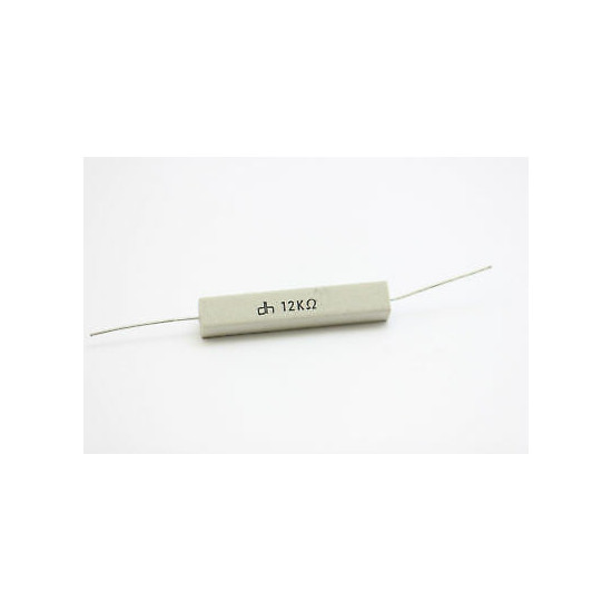 CEMENTED CERAMIC RESISTOR 12K 10W DH AXIAL NOS (New Old Stock) *1PC* U163