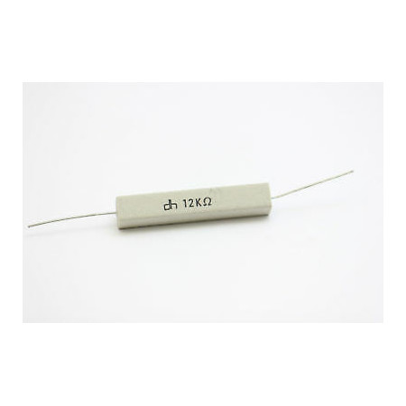 CEMENTED CERAMIC RESISTOR 12K 10W DH AXIAL NOS (New Old Stock) *1PC* U163