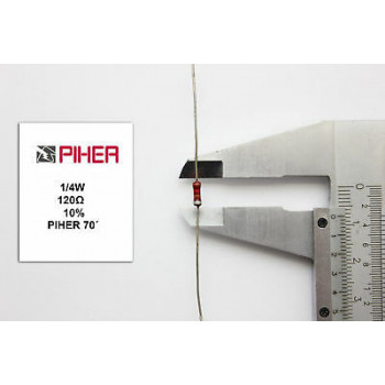 VINTAGE PIHER RESISTOR. 1/4W 120Ohm 120R 10% *4 PC* NEW ORIGINAL 1970´S +F221015