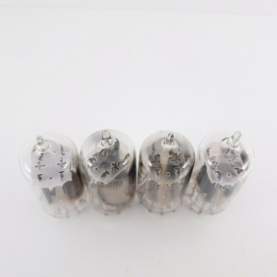 4 X 12AU7A RCA TUBE. CLEAR TOP. 17MM GREY LADDER PLATES. CT  ENA