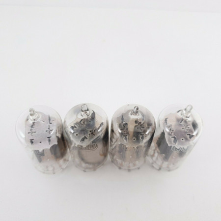 4 X 12AU7A RCA TUBE. CLEAR TOP. 17MM GREY LADDER PLATES. CT  ENA