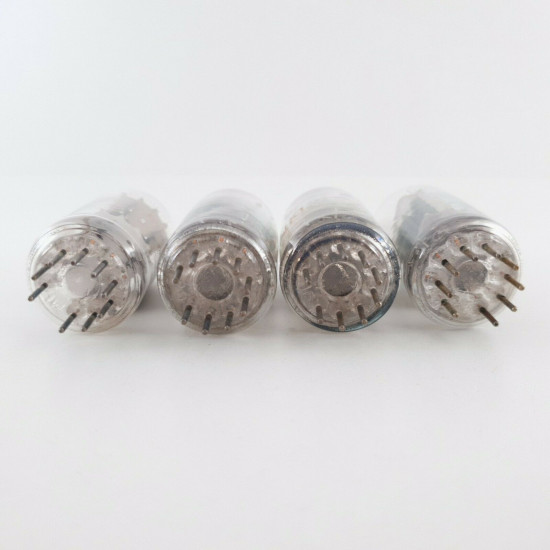 4 X 12AU7A RCA TUBE. CLEAR TOP. 17MM GREY LADDER PLATES. CT  ENA