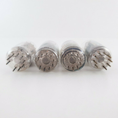 4 X 12AU7A RCA TUBE. CLEAR TOP. 17MM GREY LADDER PLATES. CT  ENA