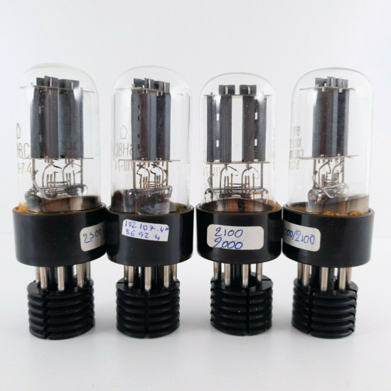 4 X 6H8C / 6SN7GT TUBE. RUSSIAN PRODUCTION. T PLATES. 2 MATCHED PAIRS.  CT  ENA