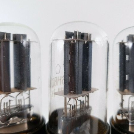 4 X 6H8C / 6SN7GT TUBE. RUSSIAN PRODUCTION. T PLATES. 2 MATCHED PAIRS.  CT  ENA