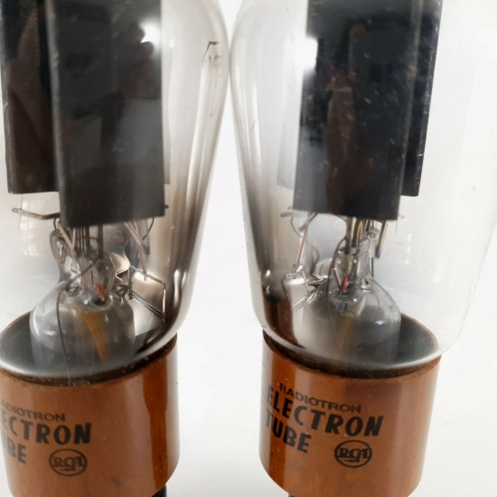 2 X 5R4 TUBE. RCA BRAND. BROWN BASE. BLACK PLATES. CA  ENA