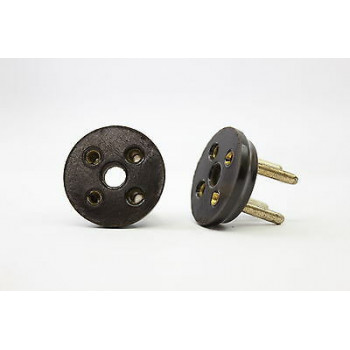 4 PINS SOCKET BAQUELITE HIGH QUALITY FOR SPEAKERS CONNECTIONS. ZOCALO. 1PC