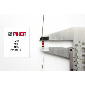 VINTAGE PIHER RESISTOR. 1/4W 82K 10% *4 PC* NEW ORIGINAL 1970´S + F221015